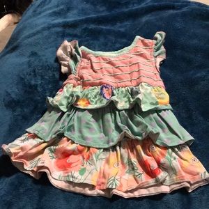 Colorful ruffle top